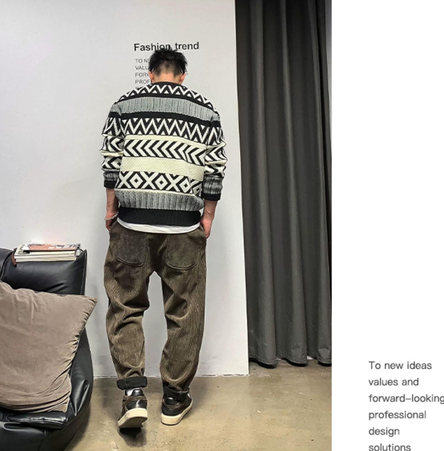 Vintage Retro Crew Neck Sweater