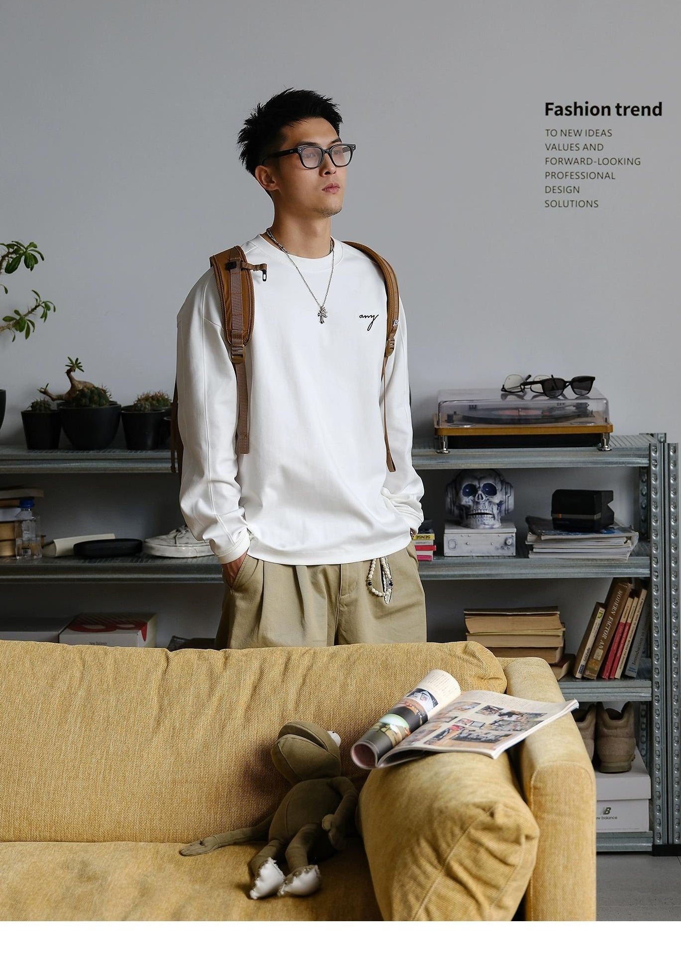 Embroidered Long-Sleeve T-Shirt