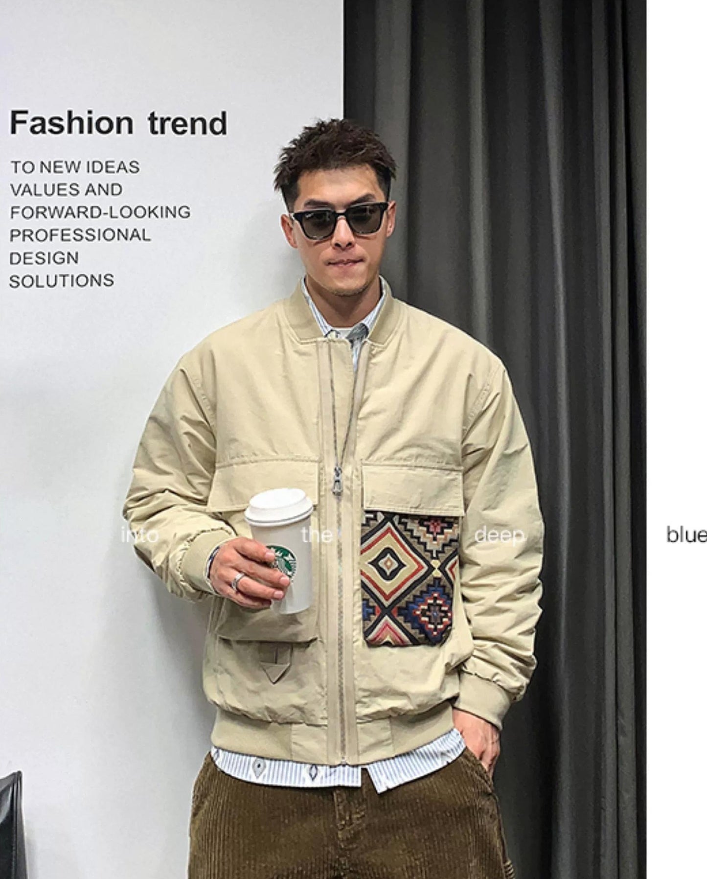 Trendy Color Block Baseball Jacket