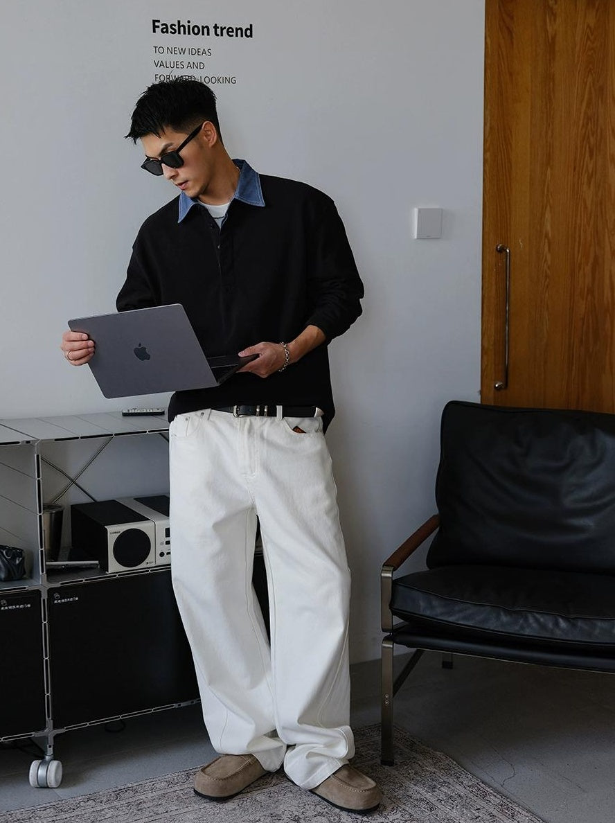 Casual Lapel Sweatshirt