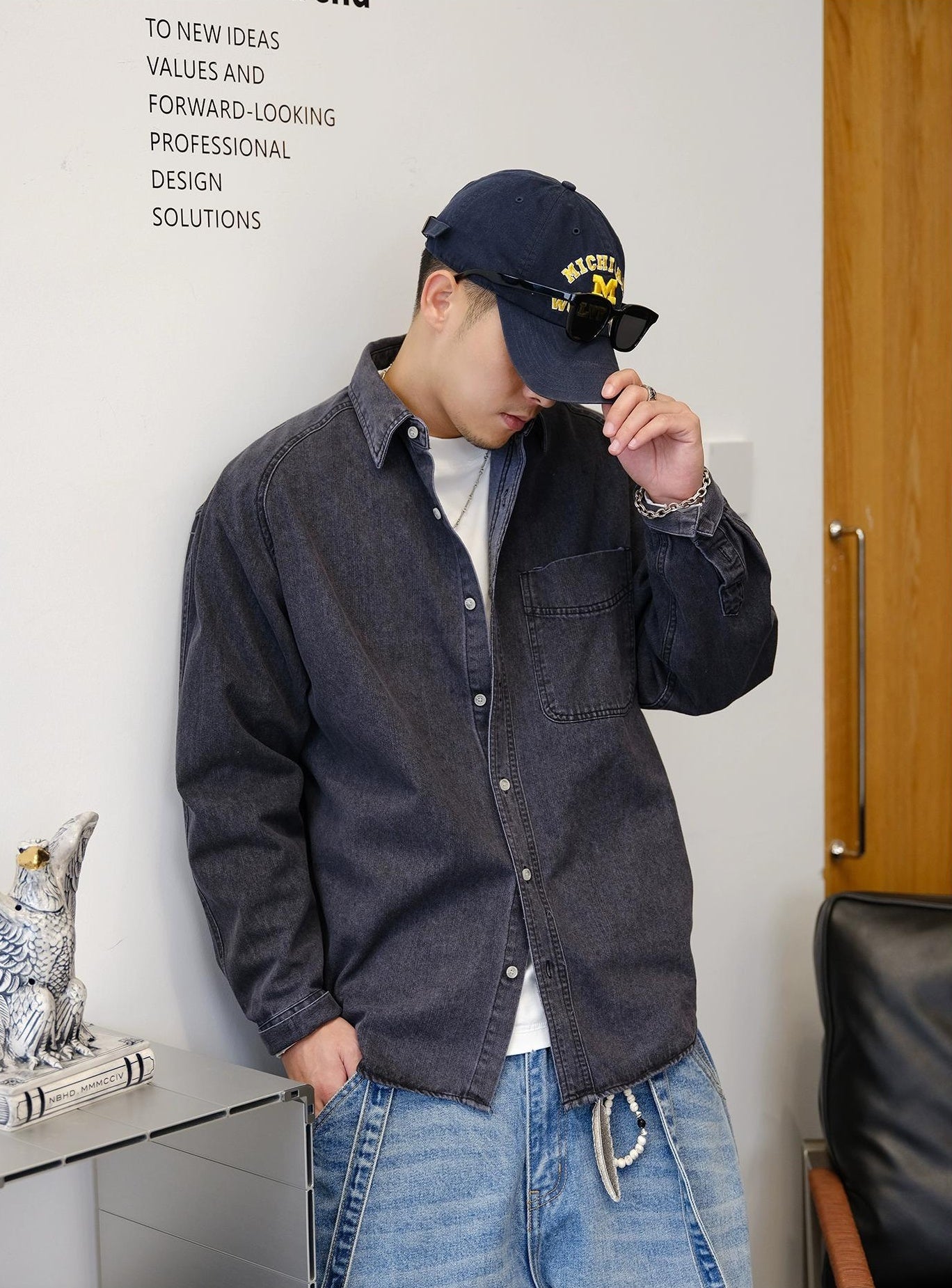 Blue Denim Long Sleeve Shirt