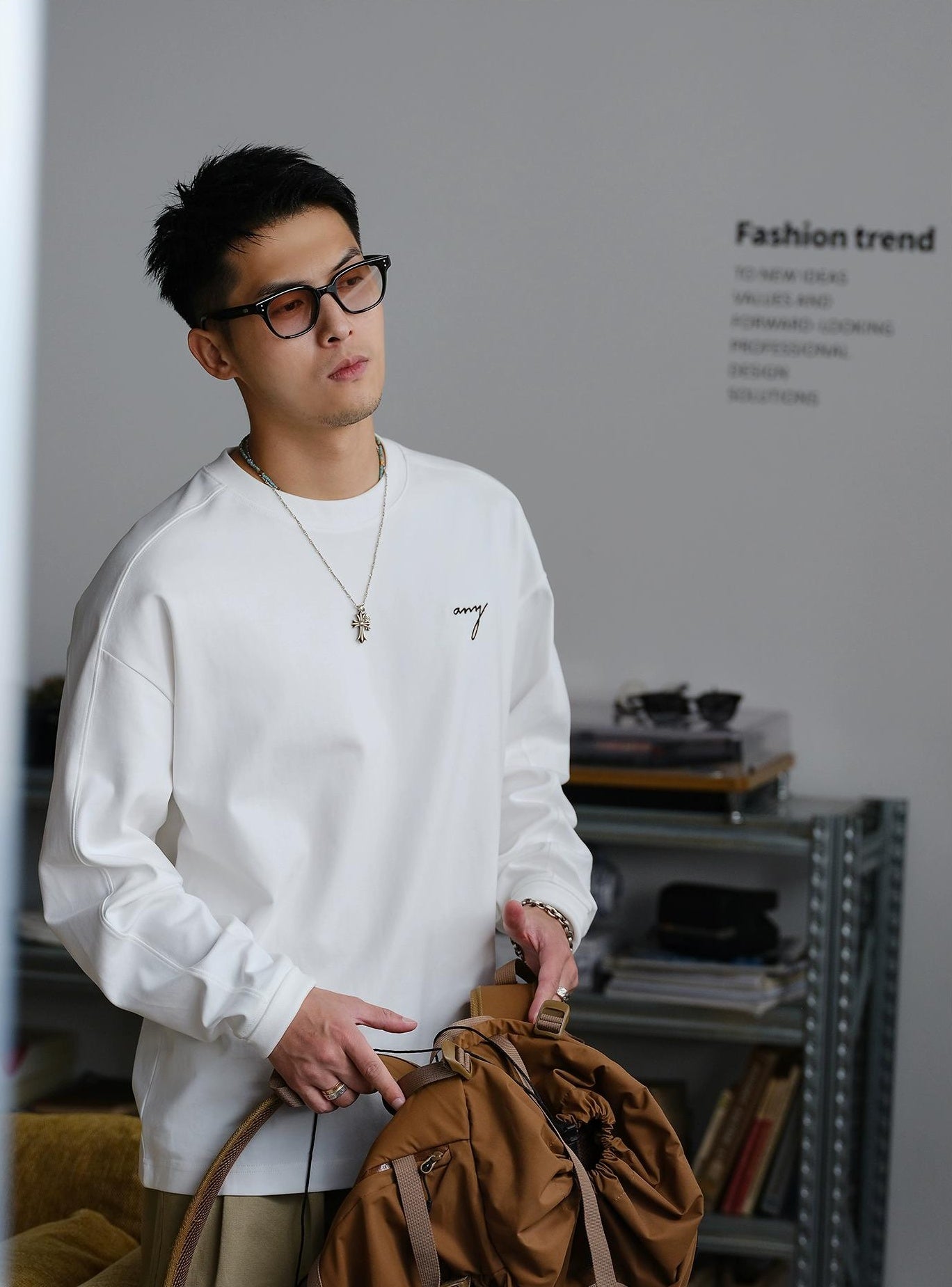 Embroidered Long-Sleeve T-Shirt