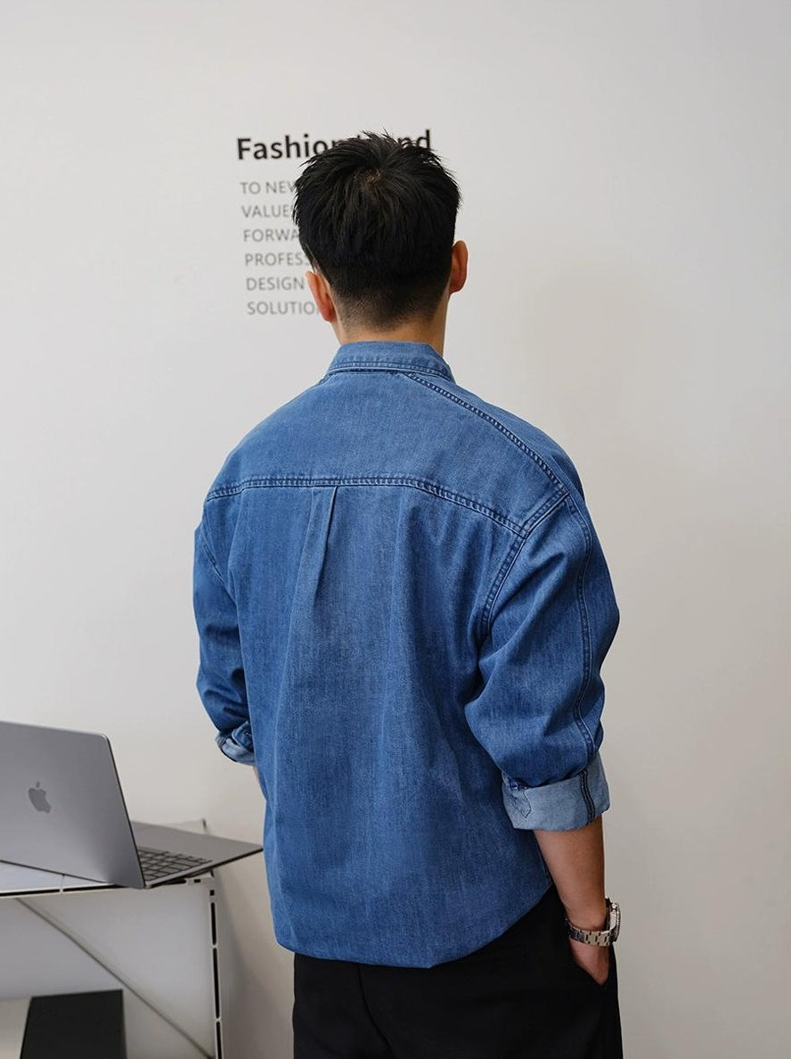 Blue Denim Long Sleeve Shirt