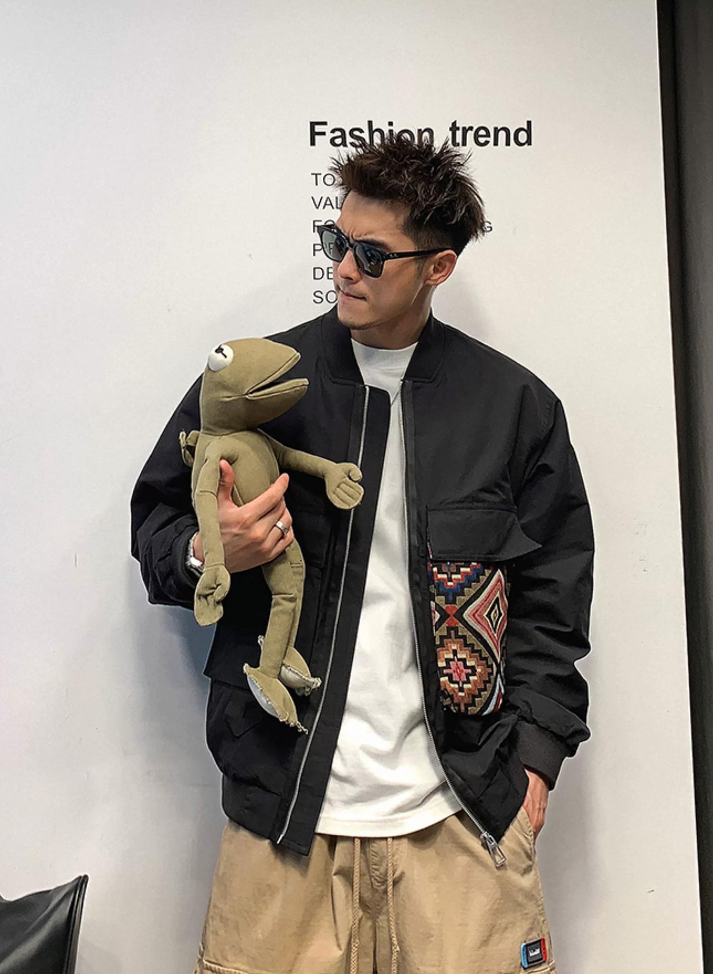 Trendy Color Block Baseball Jacket