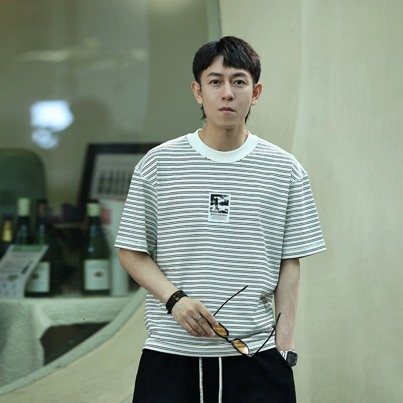 Striped Patchwork T-Shirt