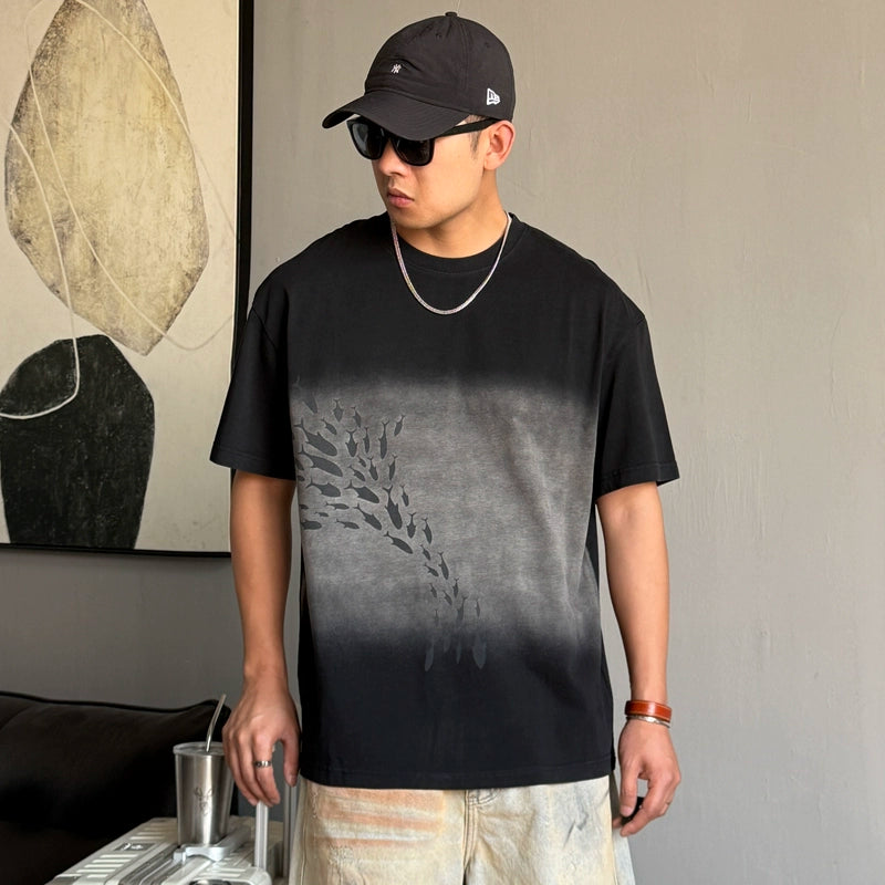 Retro Black Casual T-Shirt