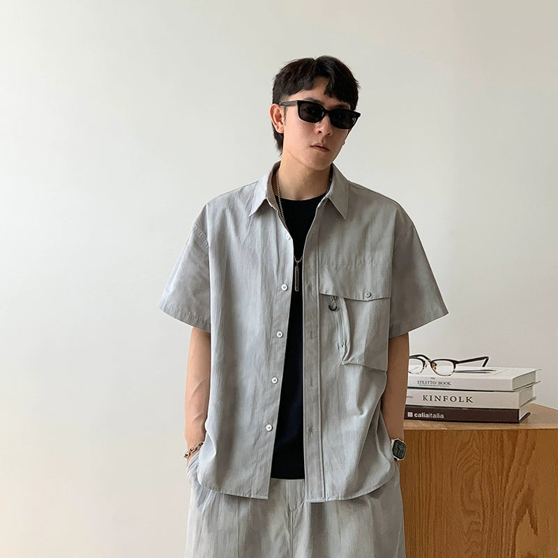 Gray Quick-Dry Casual Shirt