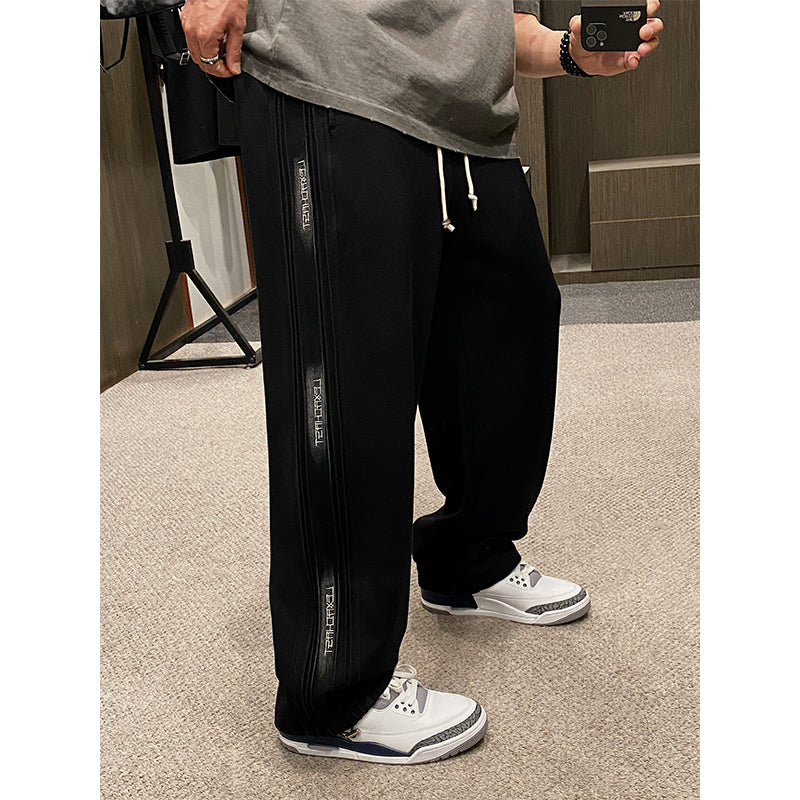 Gradient striped wide sweatpants