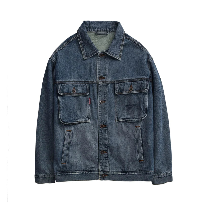 レトロデニム ウォッシュストリート フードレスジャケット