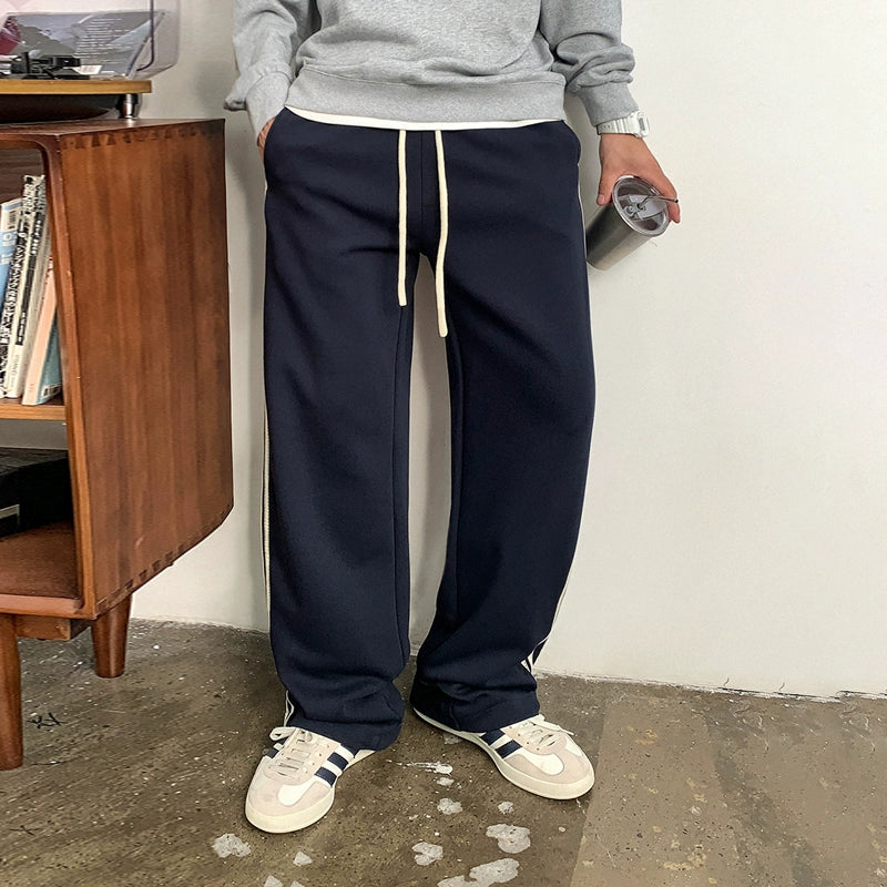 Casual Striped Elastic Pants