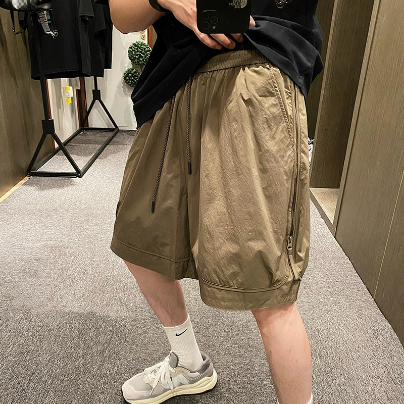 サイドジップ速乾カジュアルアウトドアパンツ