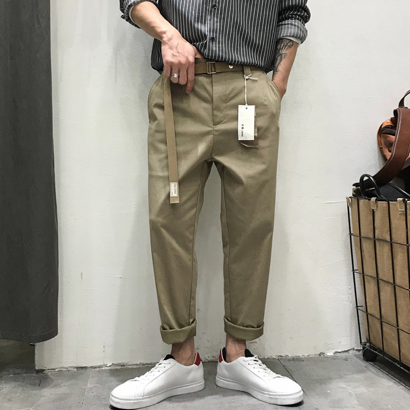 Trendy washed sporty 9/10 pants