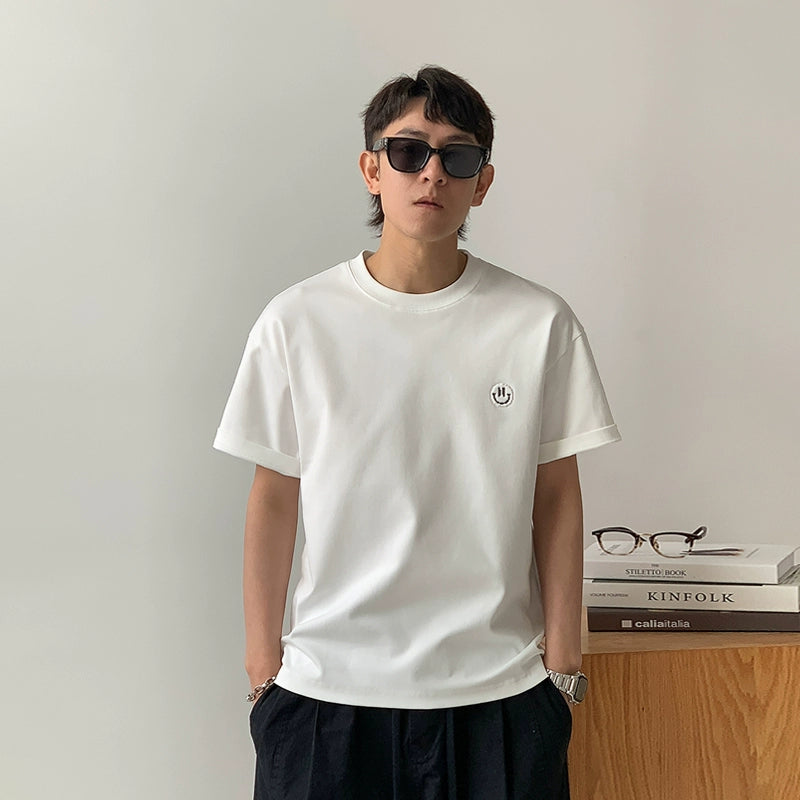 Smiley Face Embroidered Tee