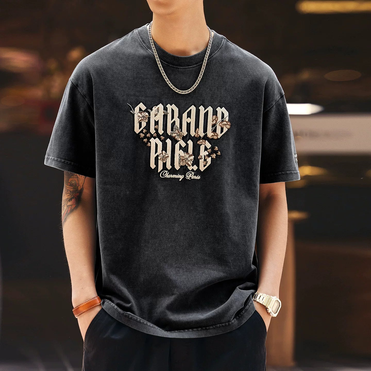 レトロヘビーサンドストーンTシャツ