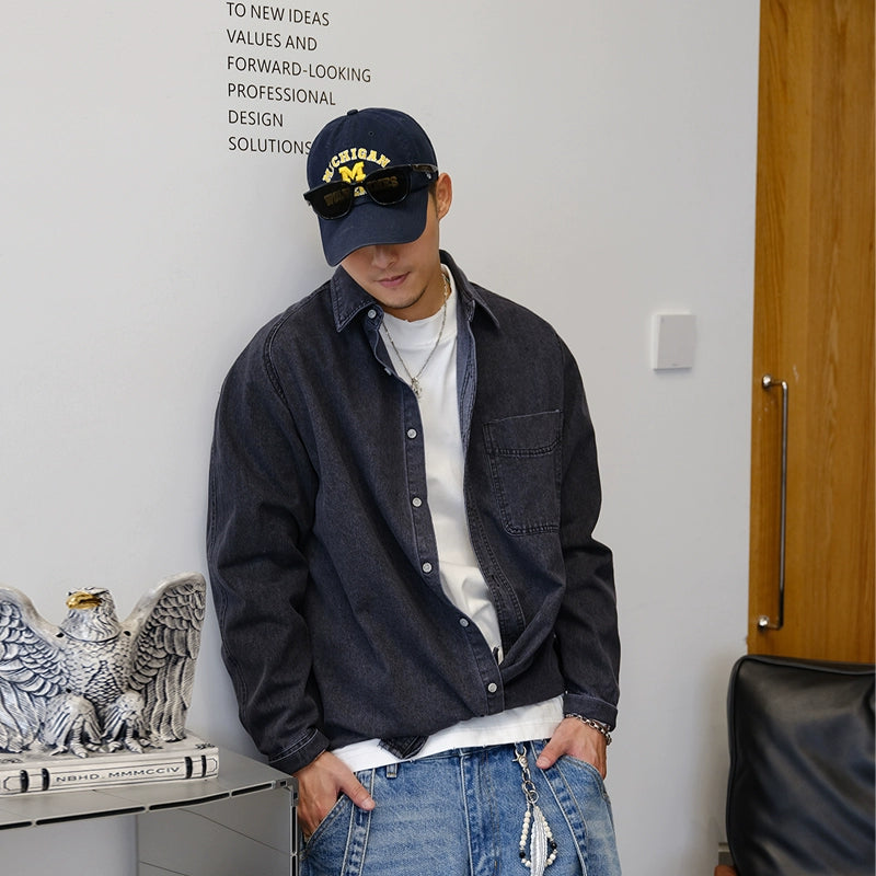 Blue Denim Long Sleeve Shirt