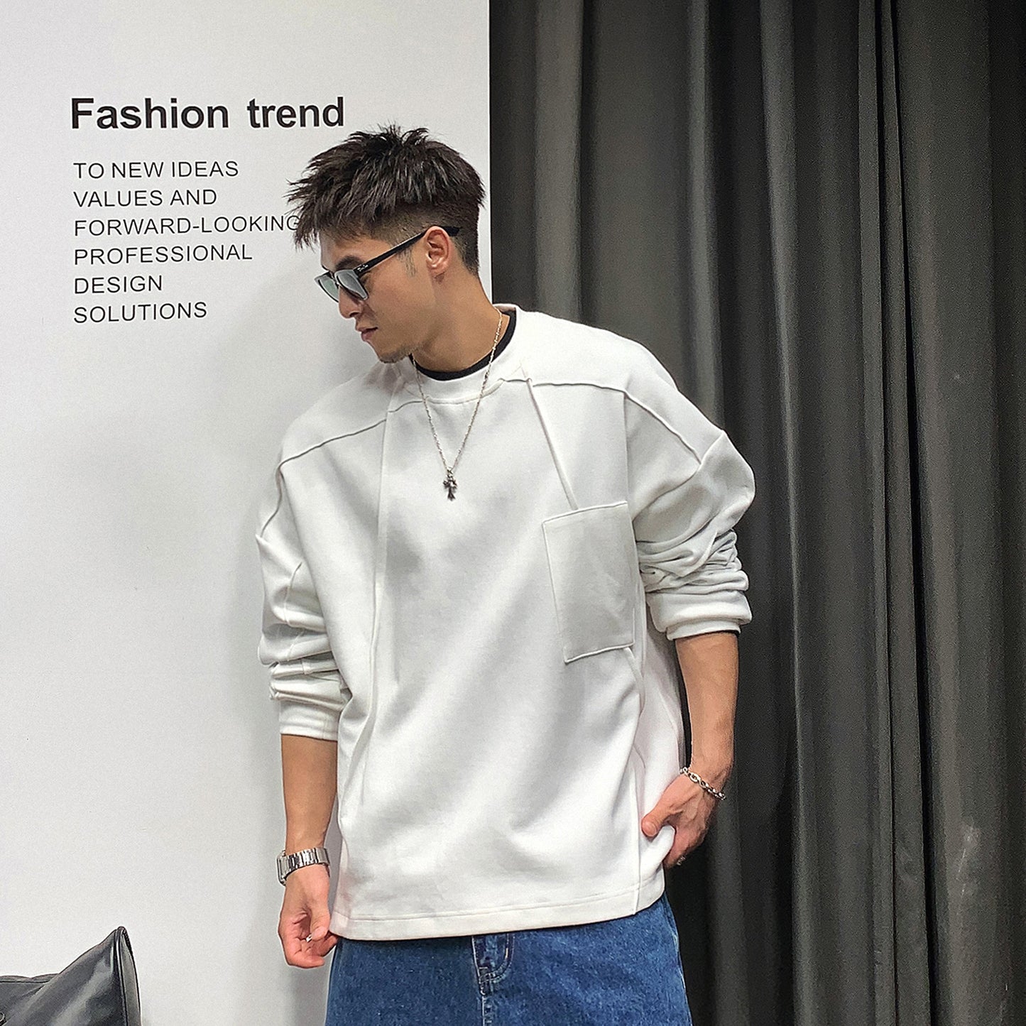 Premium casual crew neck sweatshirt