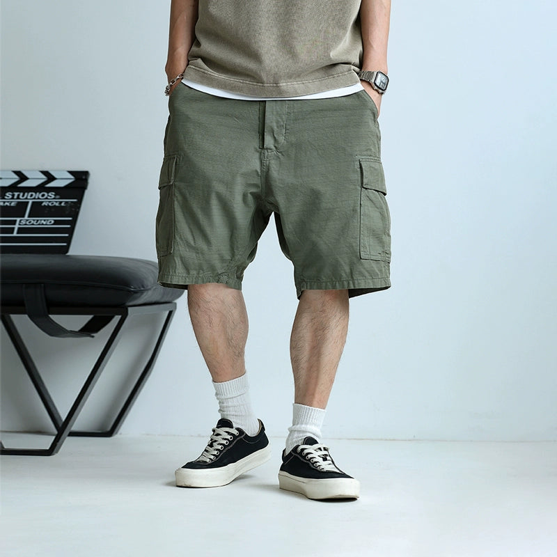 Multi-Pocket Casual Shorts