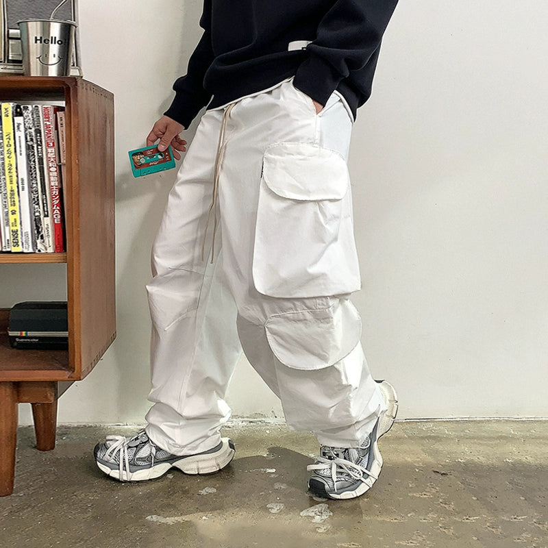 Avant-garde pocket casual pants