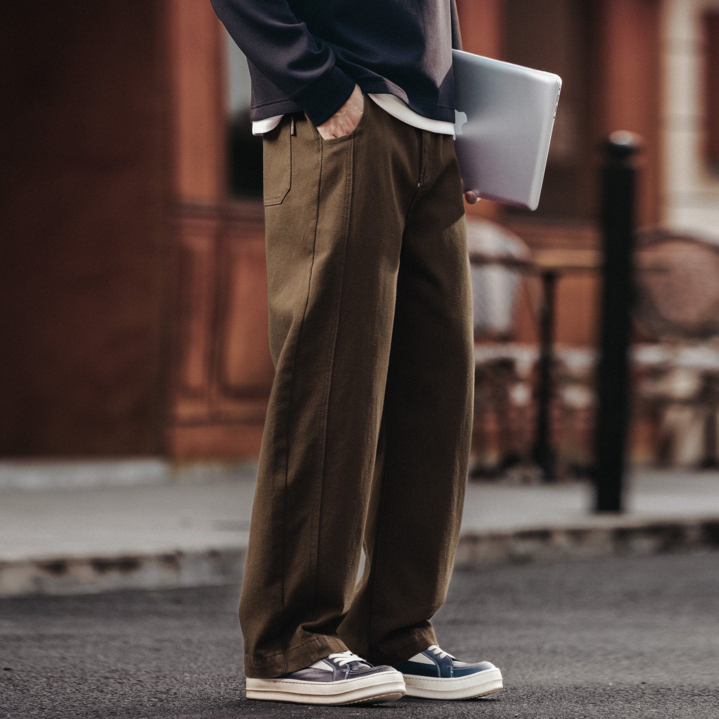 ヴィンテージワイドレッグカジュアルパンツ