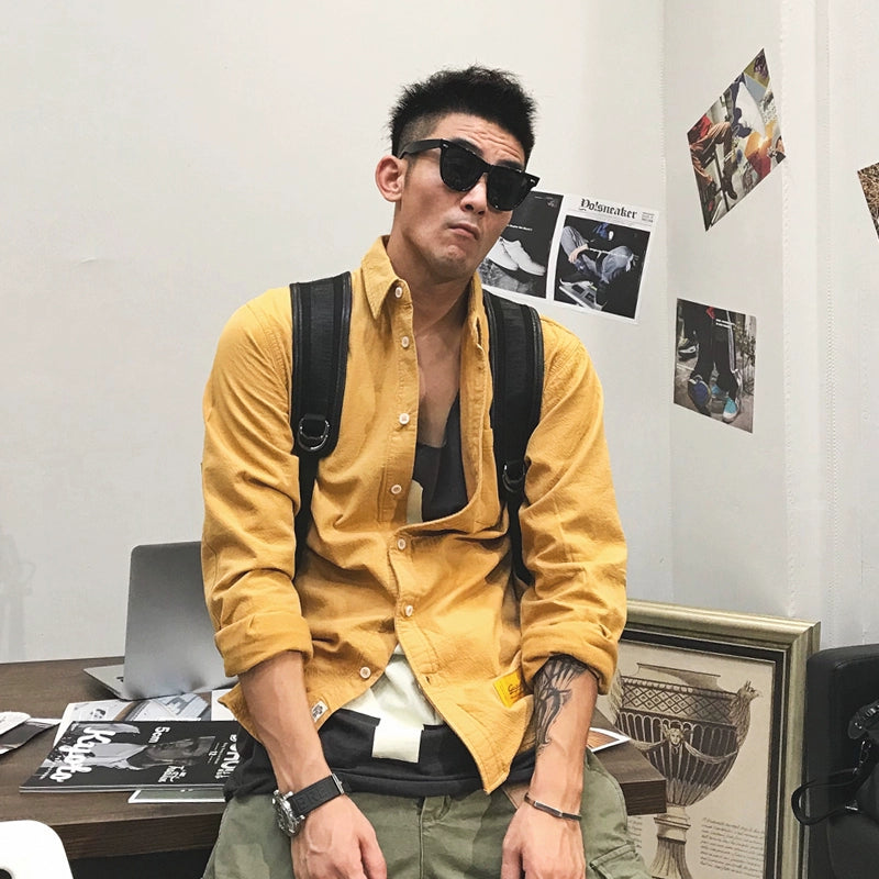 Retro Workwear Long Sleeve Shirt