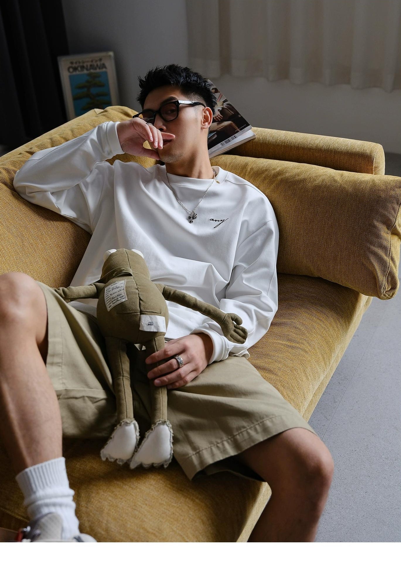 Embroidered Long-Sleeve T-Shirt