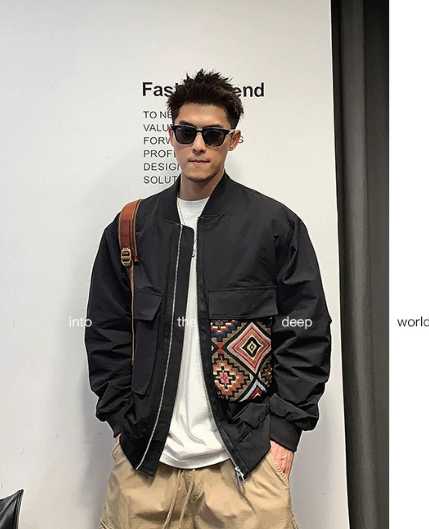 Trendy Color Block Baseball Jacket