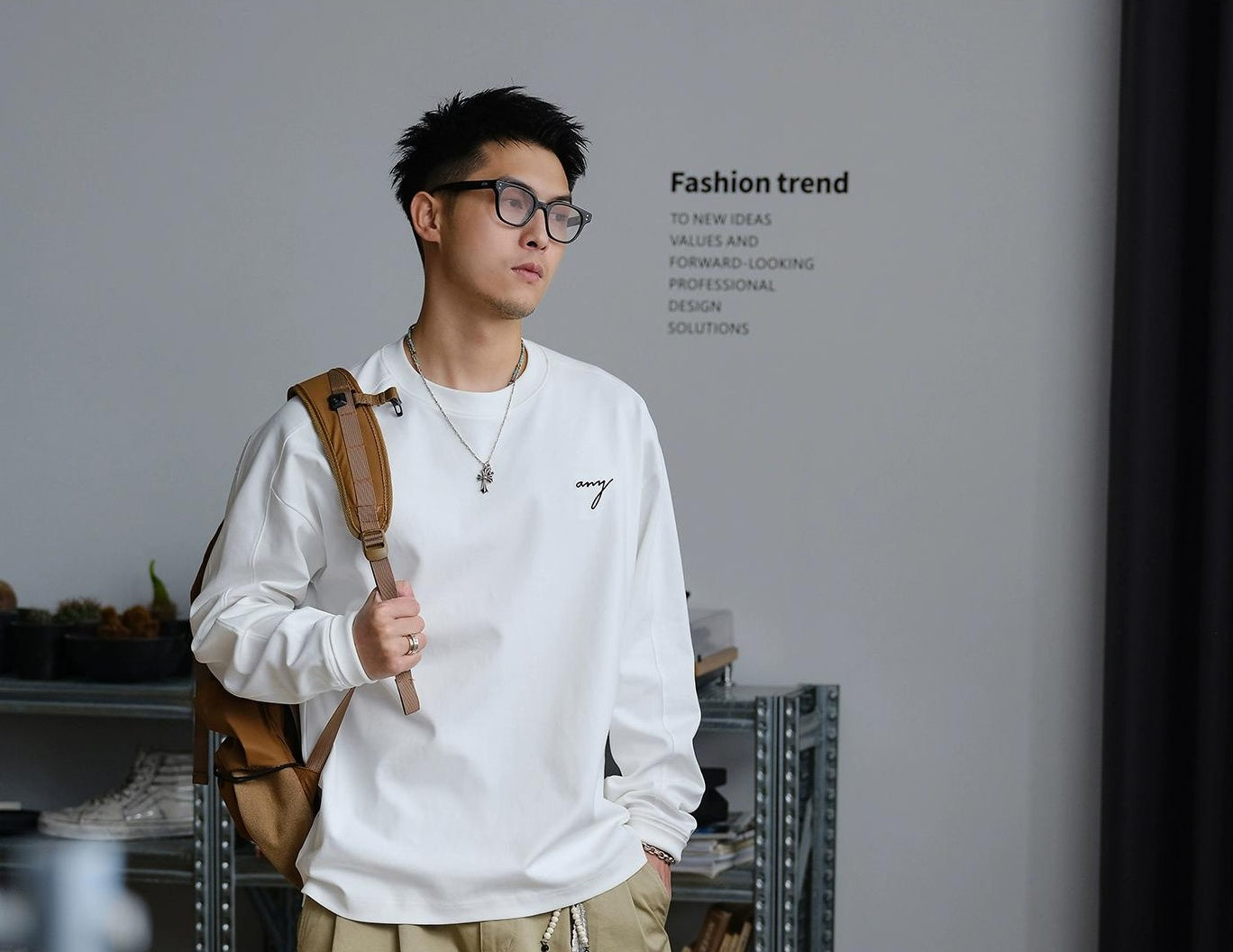 Embroidered Long-Sleeve T-Shirt
