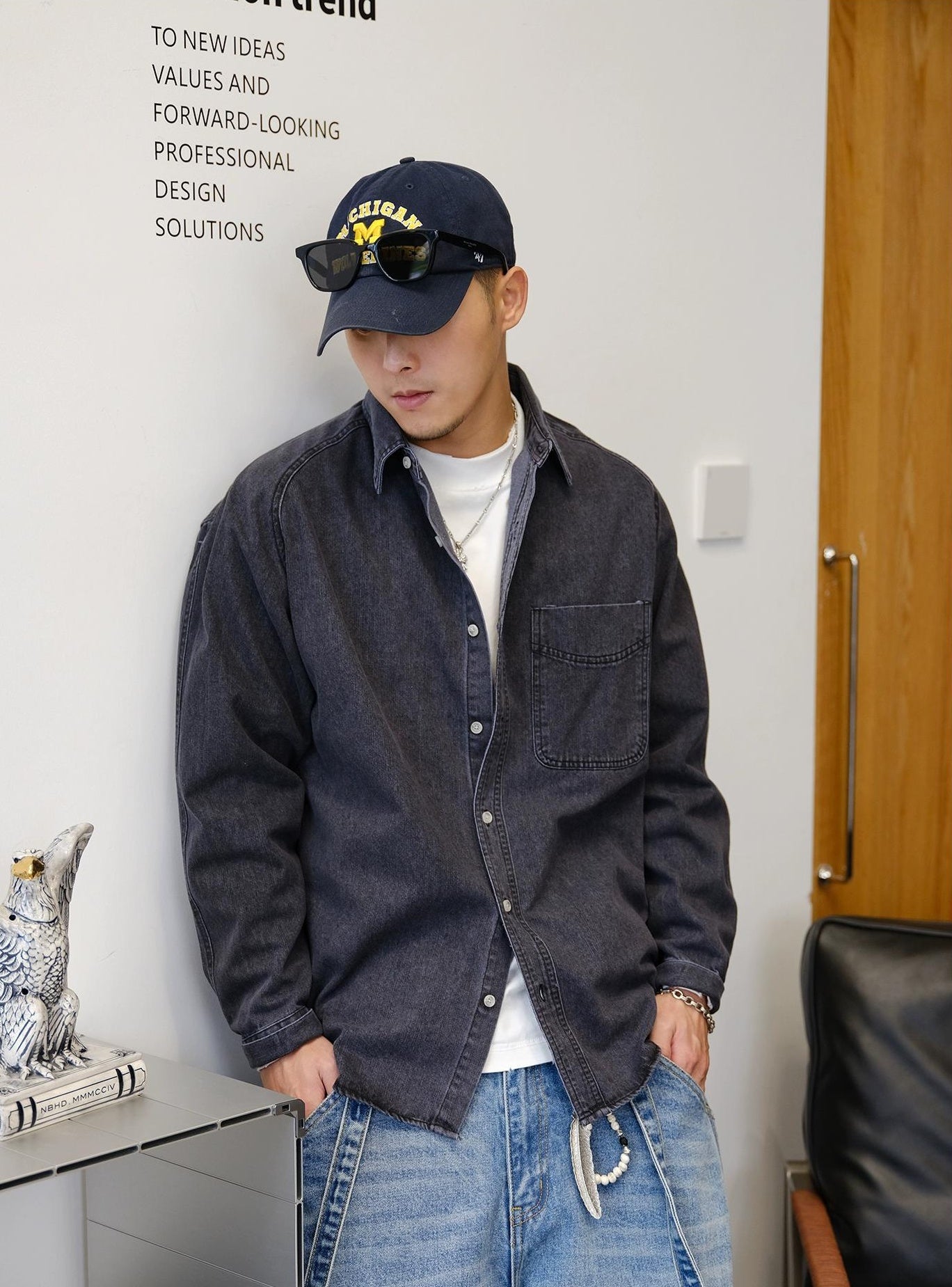 Blue Denim Long Sleeve Shirt