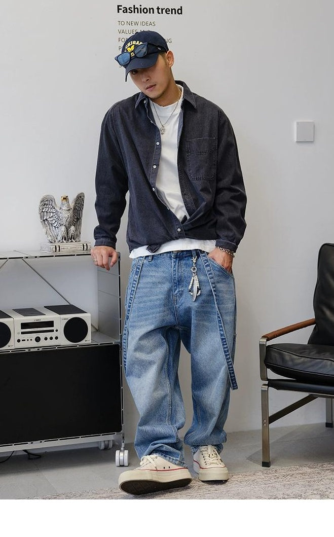 Blue Denim Long Sleeve Shirt