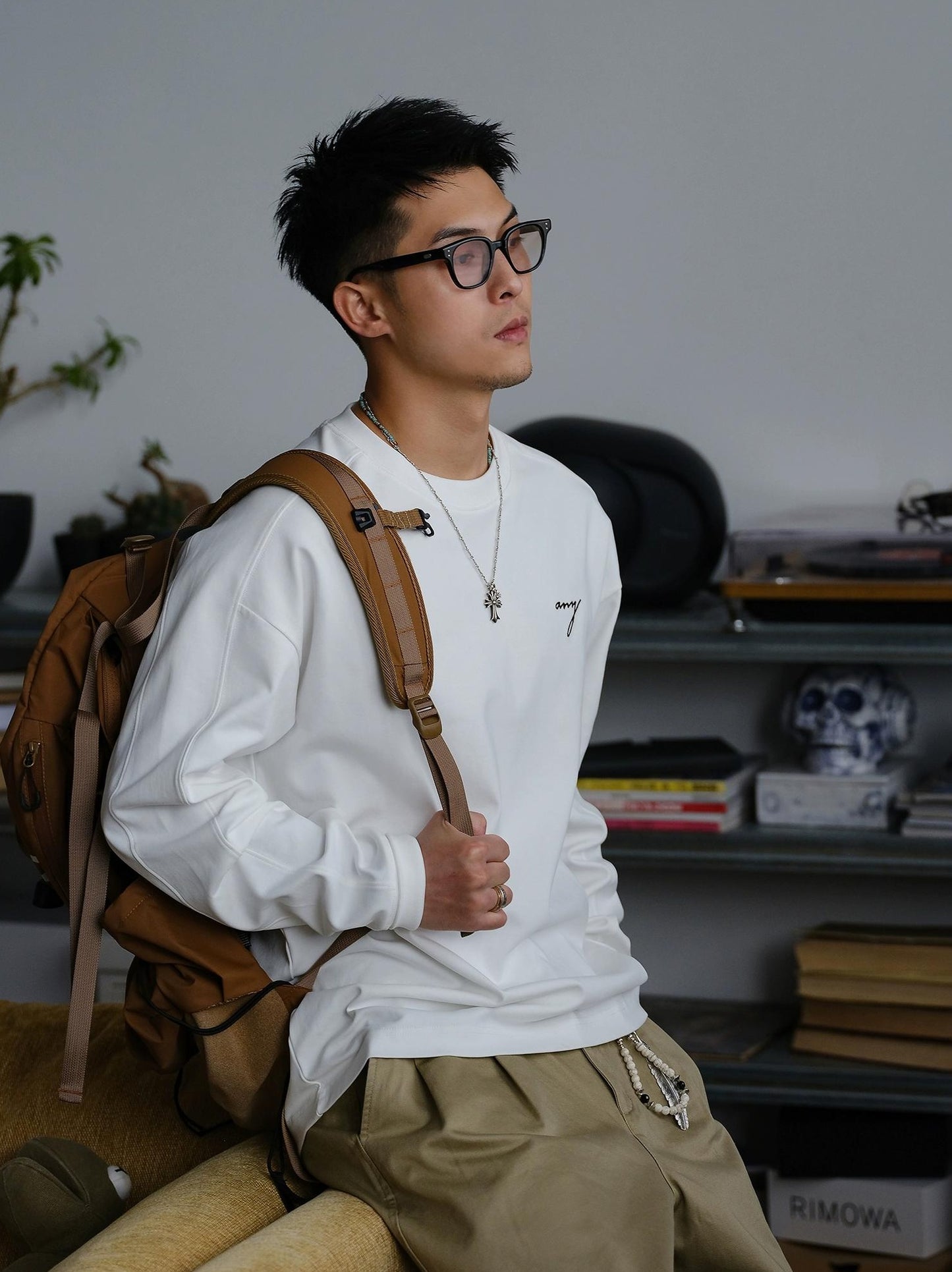 Embroidered Long-Sleeve T-Shirt