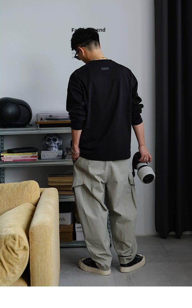 Embroidered Long-Sleeve T-Shirt