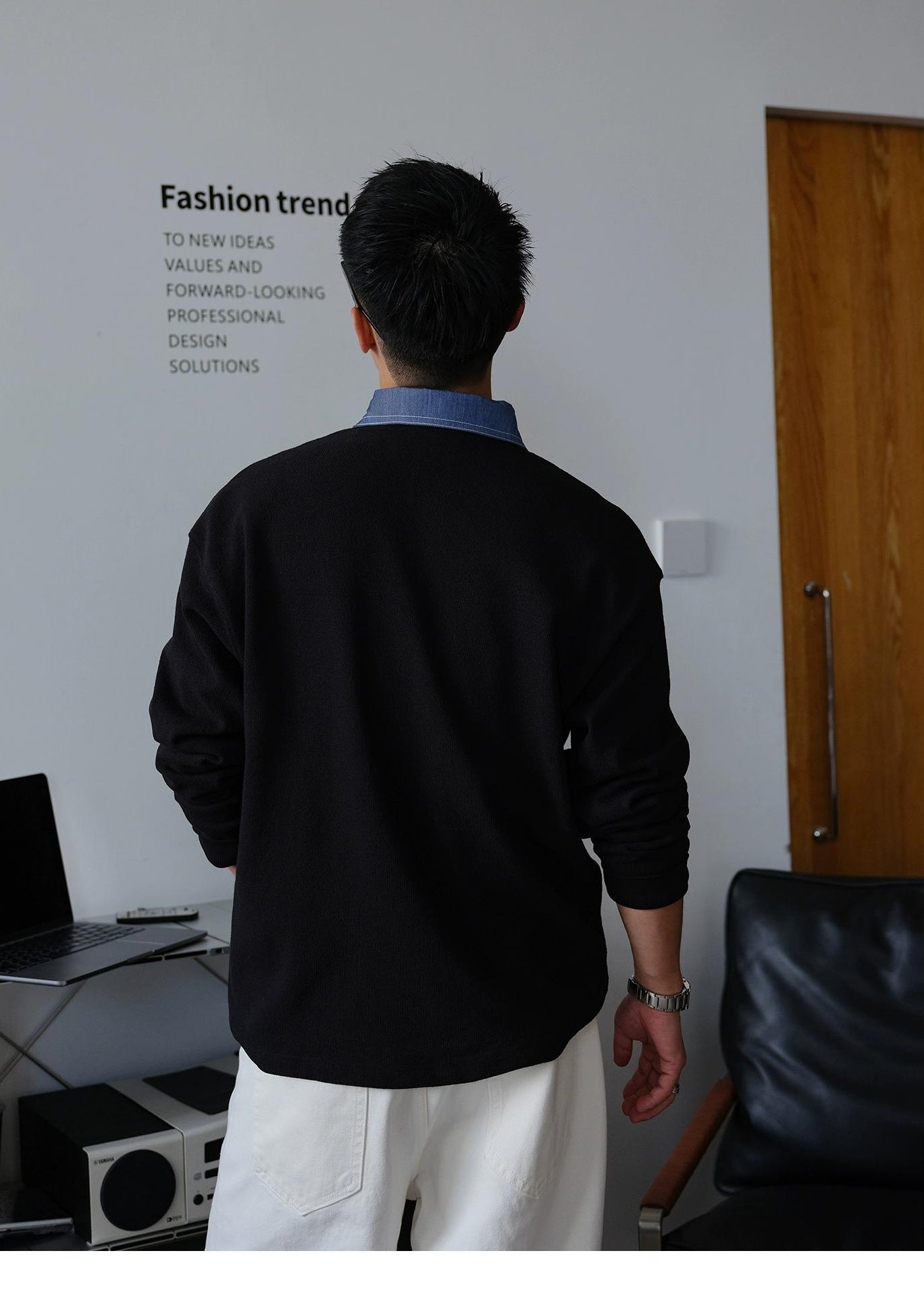 Casual Lapel Sweatshirt