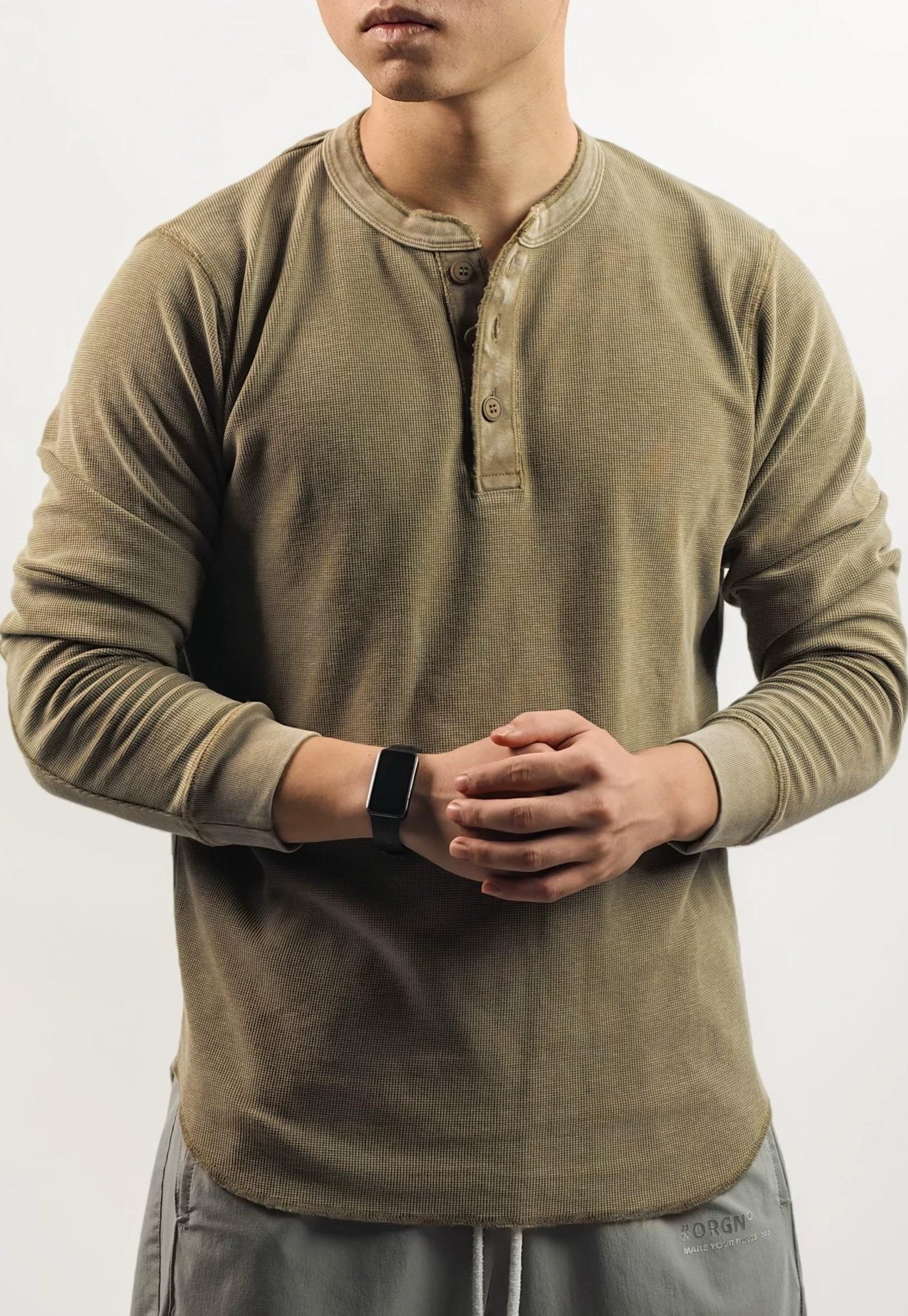 レトロ ワッフルニット ロングスリーブ Tシャツ