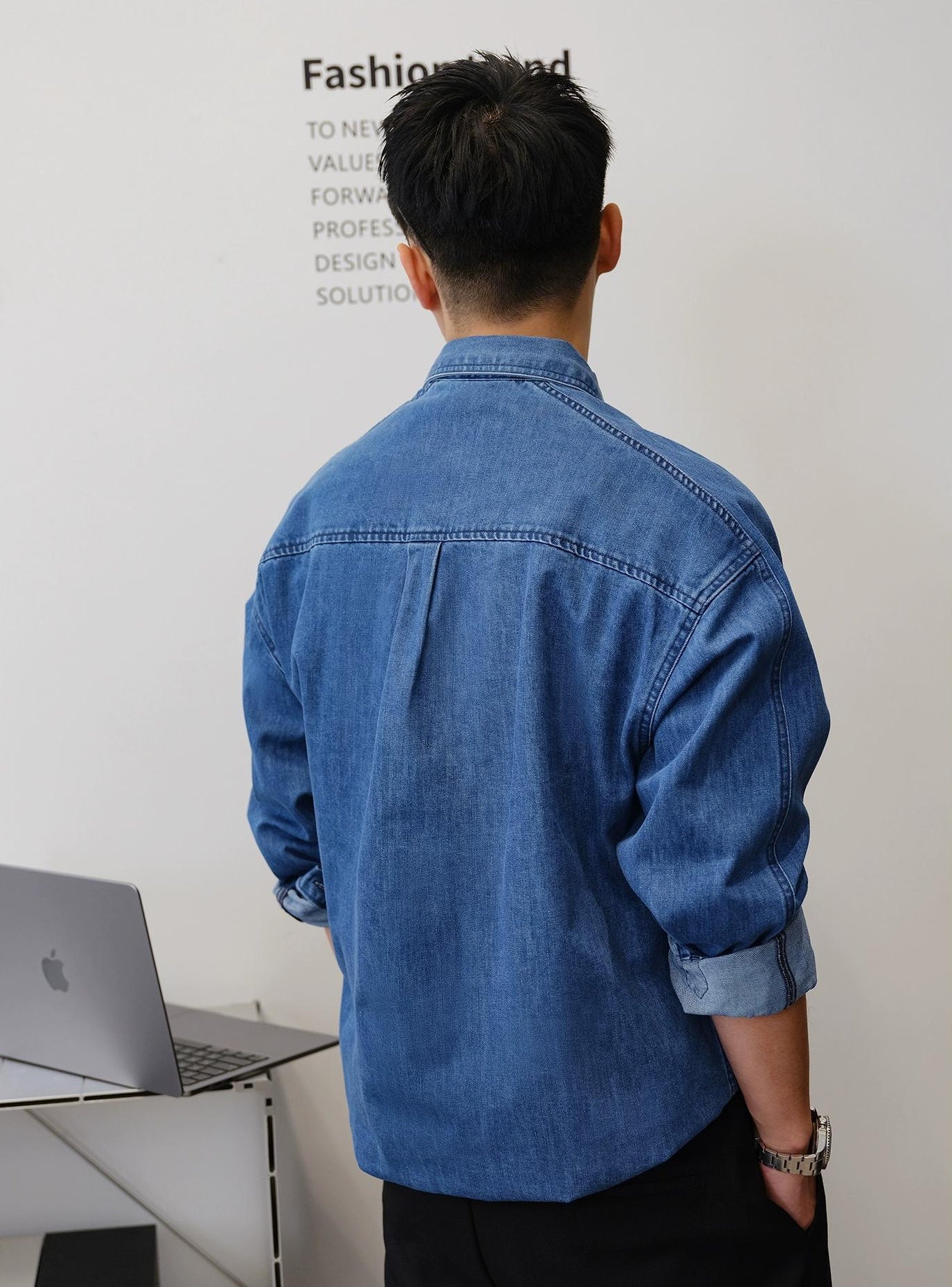 Blue Denim Long Sleeve Shirt