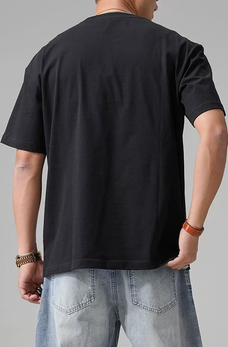 カジュアルグラフィックコットンTシャツ