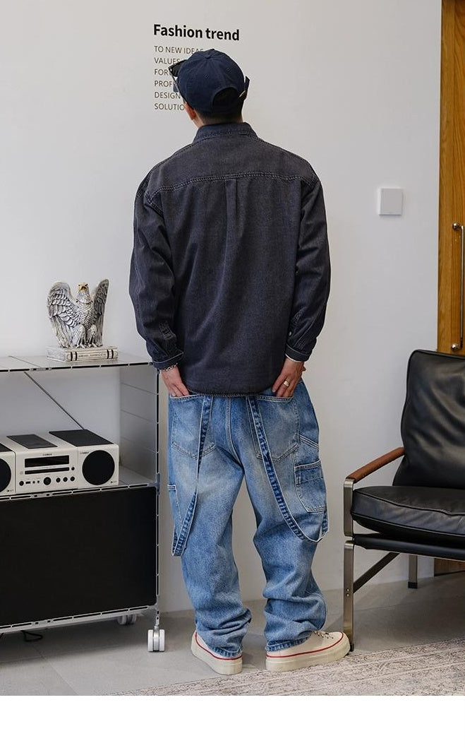 Blue Denim Long Sleeve Shirt