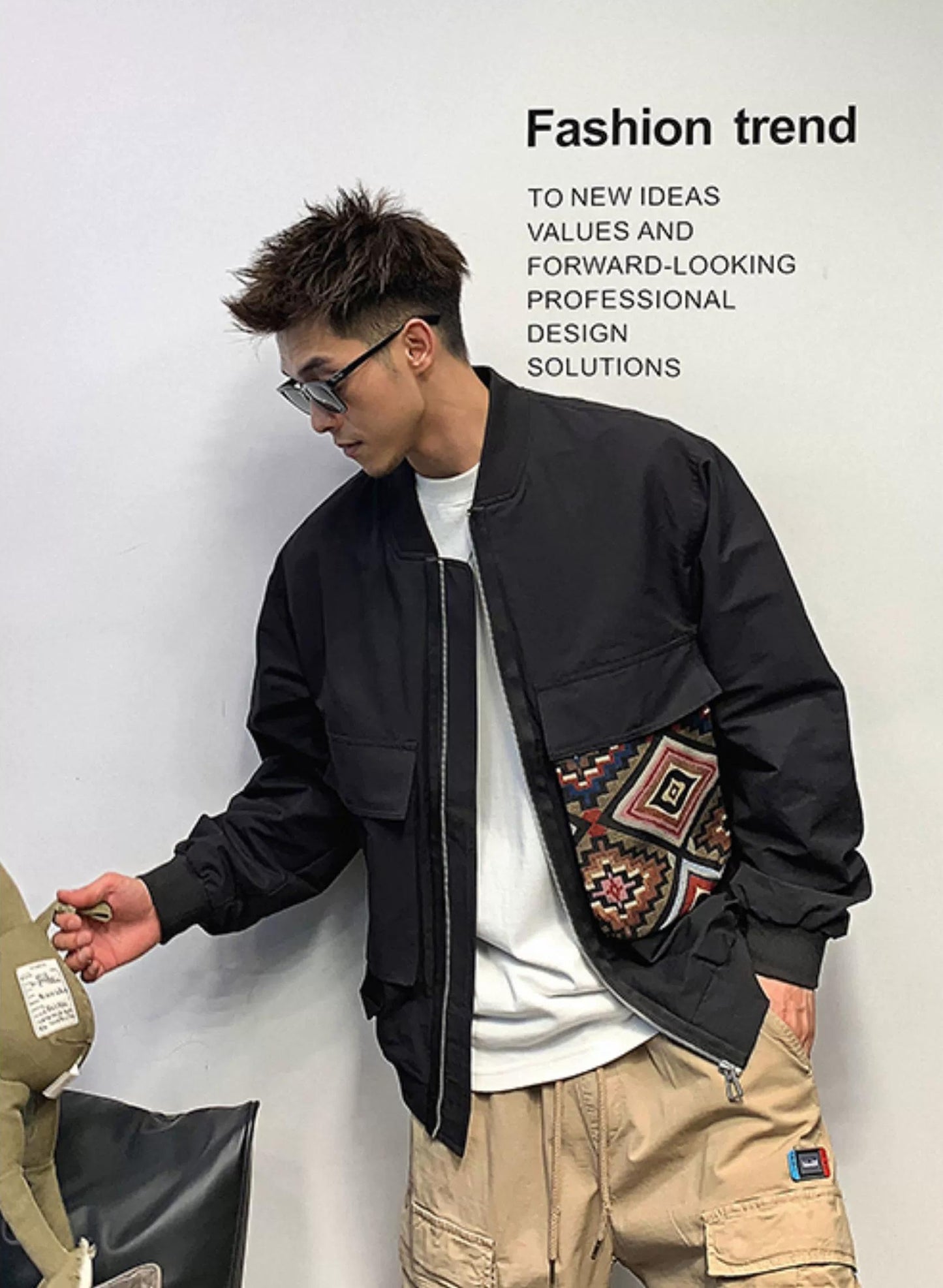Trendy Color Block Baseball Jacket