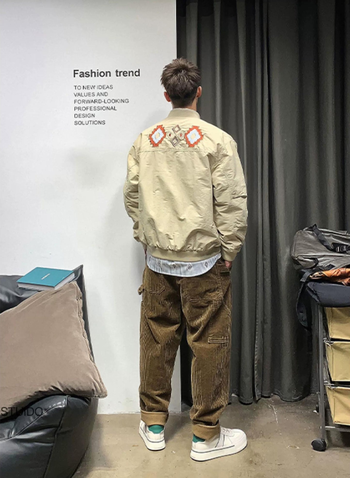 Trendy Color Block Baseball Jacket