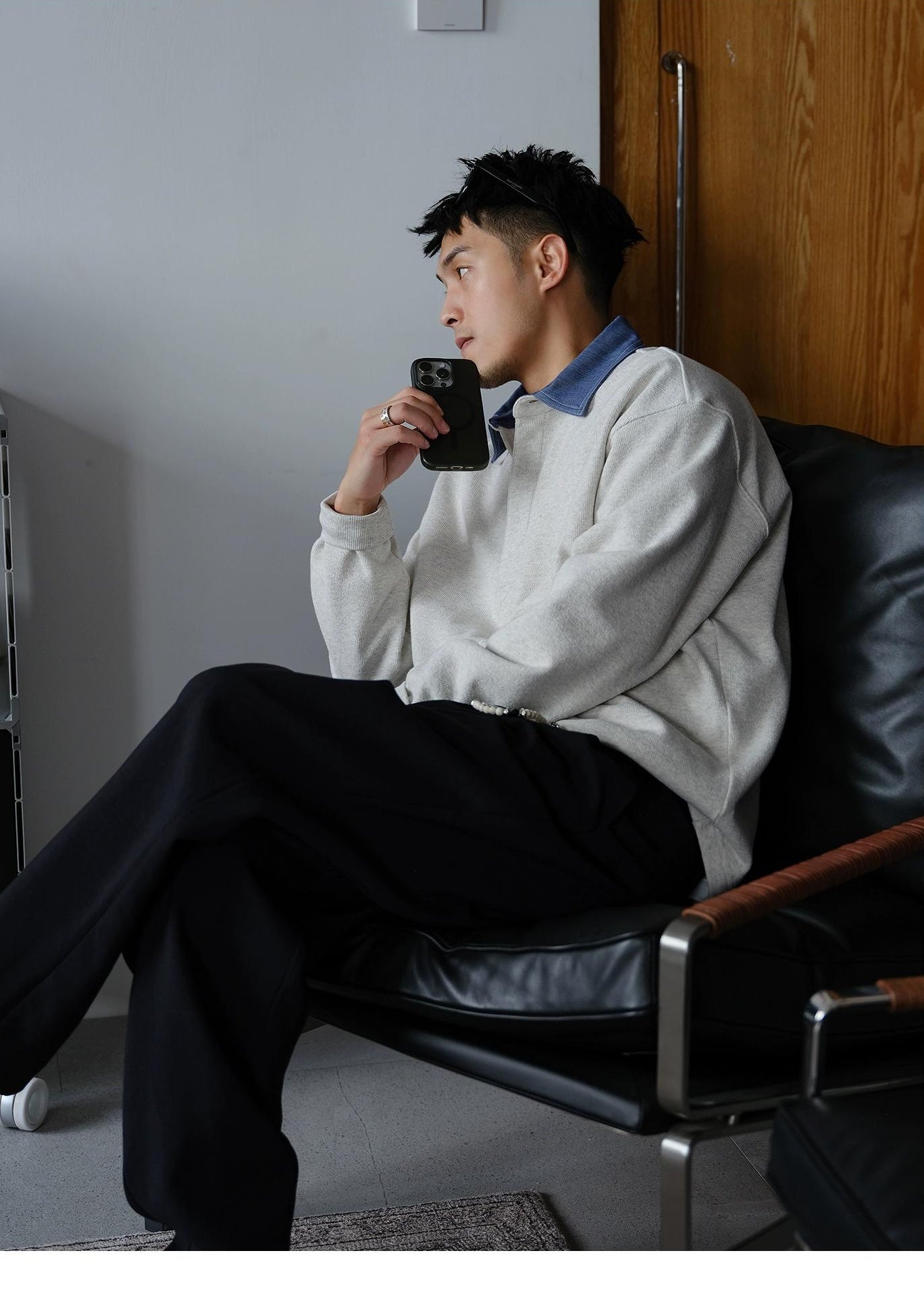 Casual Lapel Sweatshirt