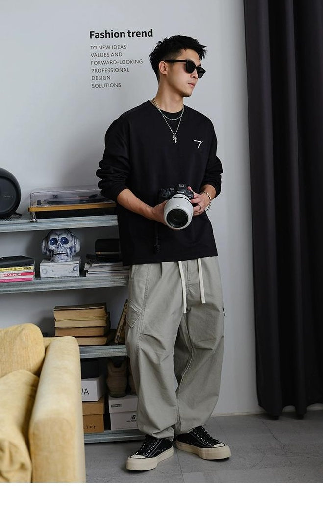 Embroidered Long-Sleeve T-Shirt