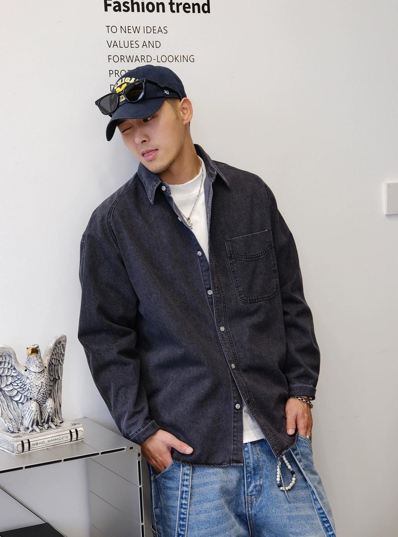 Blue Denim Long Sleeve Shirt