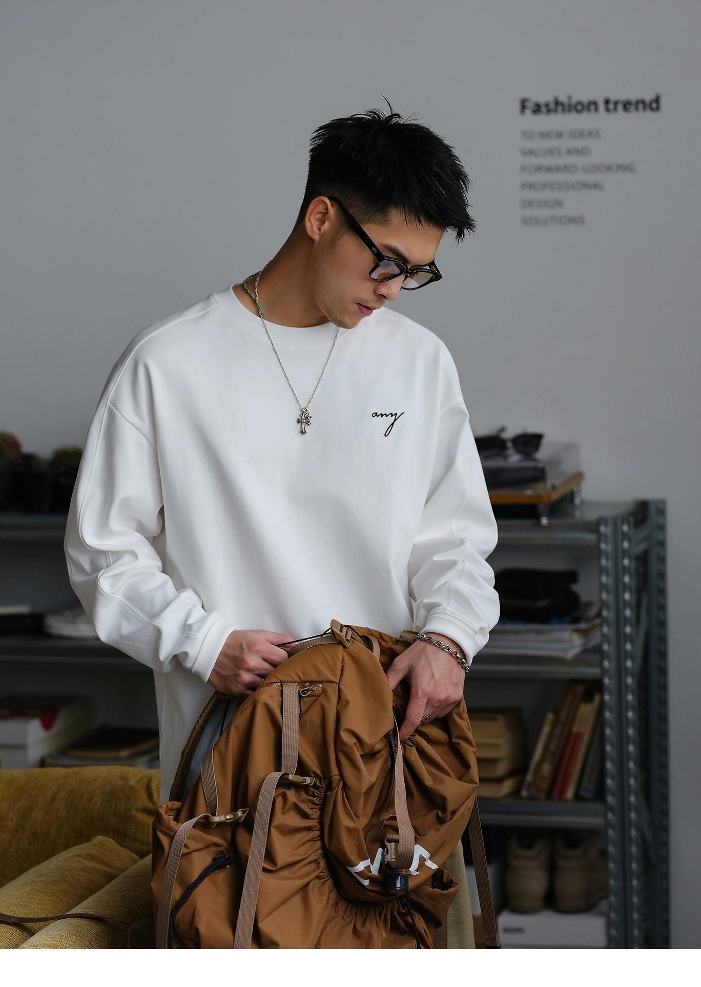Embroidered Long-Sleeve T-Shirt
