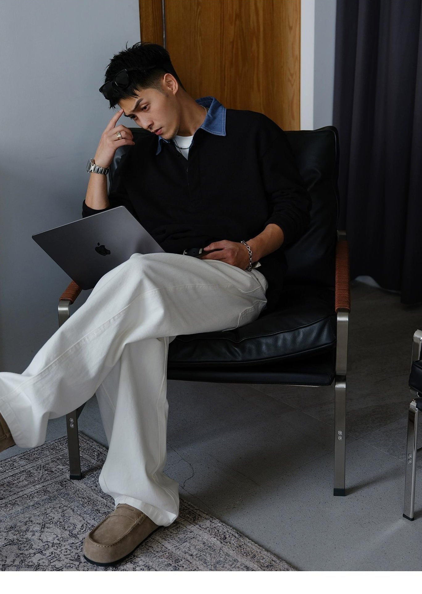 Casual Lapel Sweatshirt