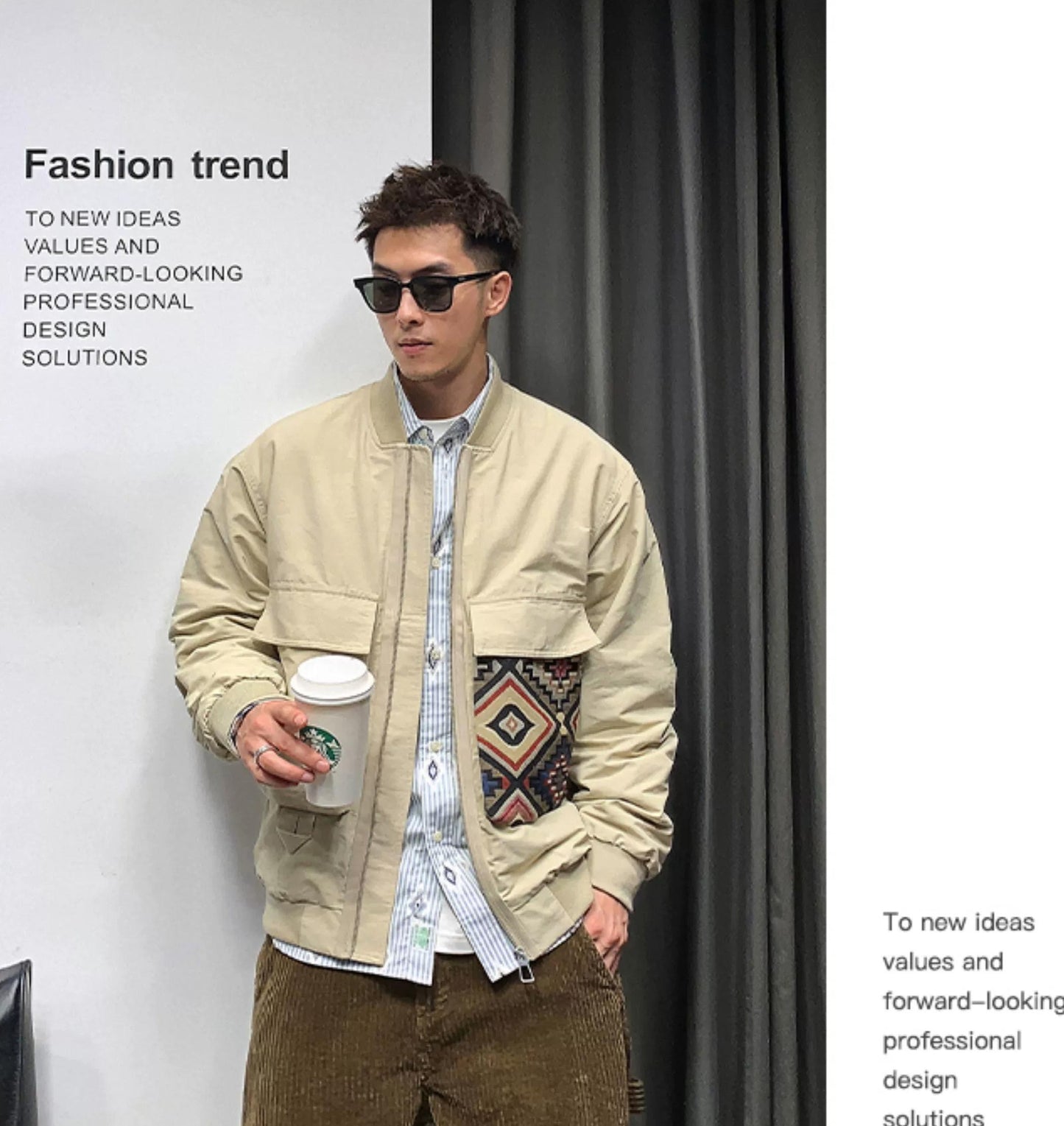 Trendy Color Block Baseball Jacket