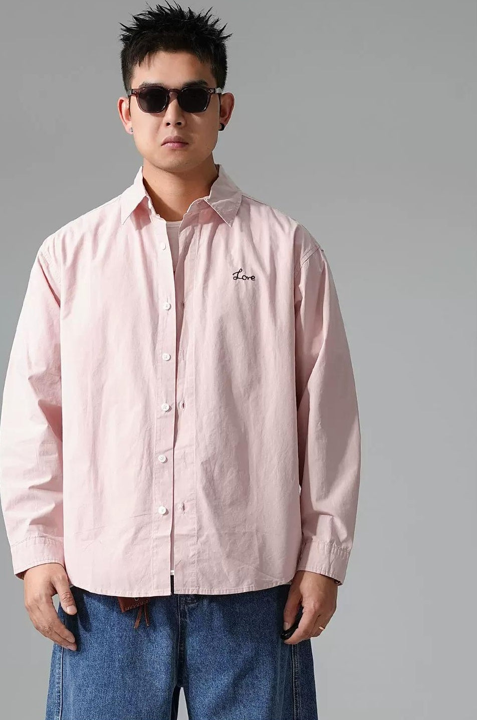 カジュアル刺繍シャツジャケット