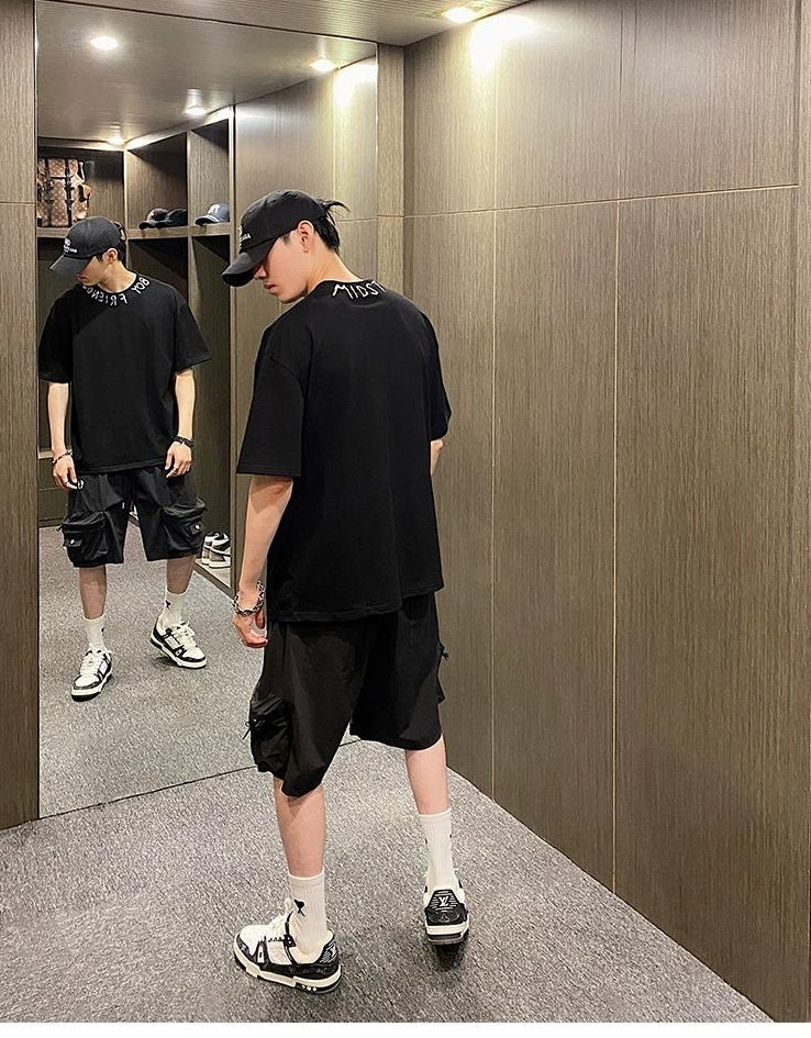 Embroidered Utility Shorts