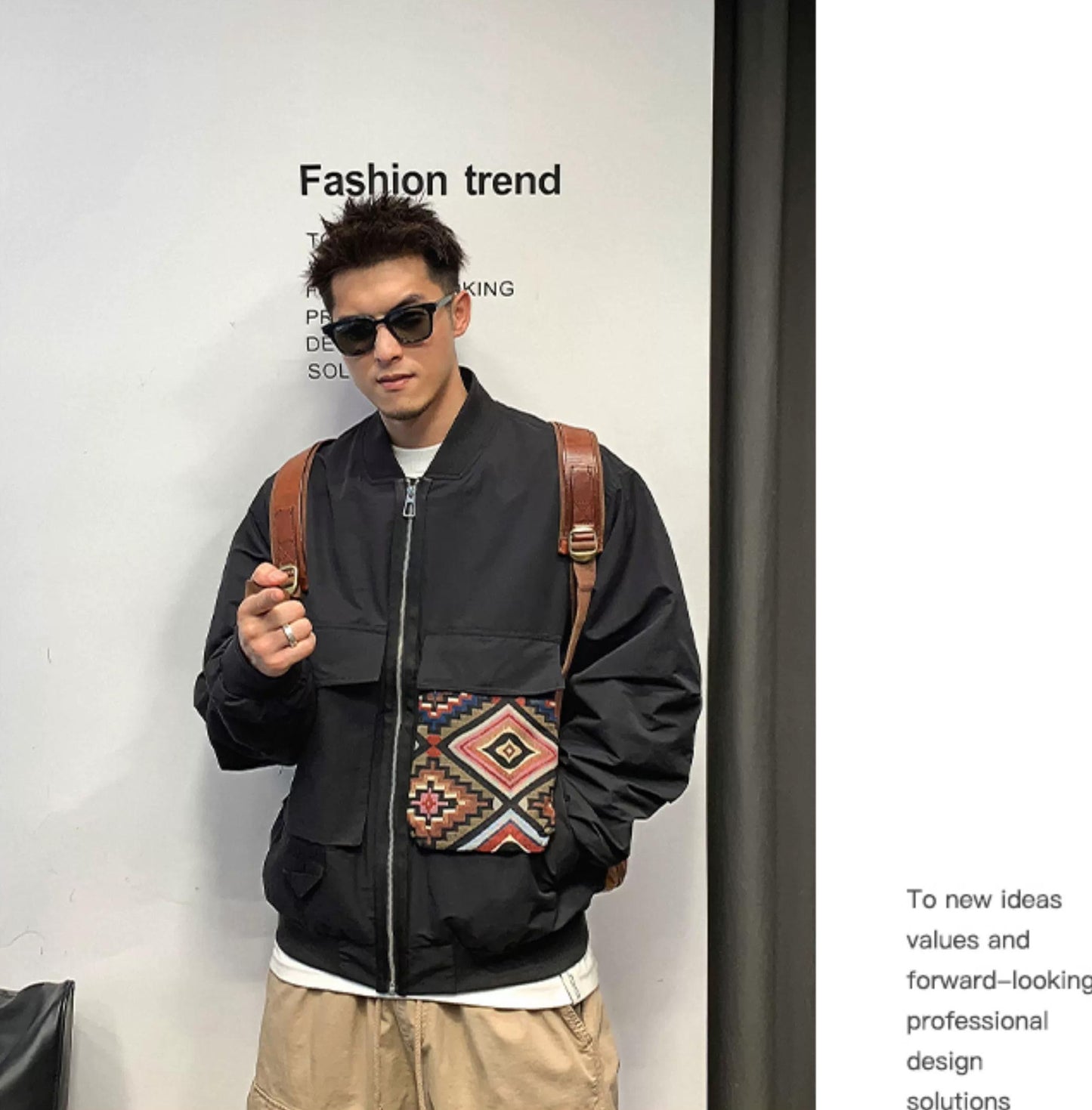 Trendy Color Block Baseball Jacket