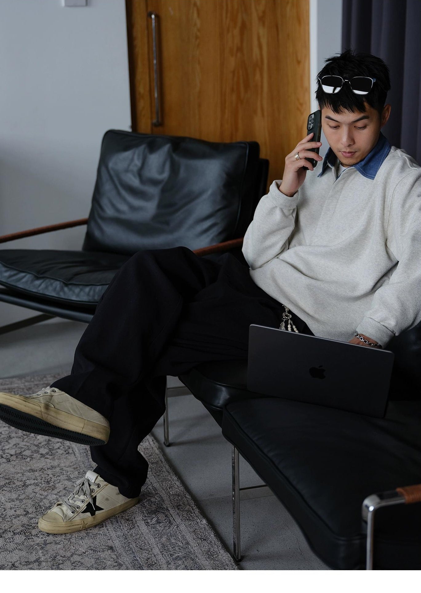 Casual Lapel Sweatshirt