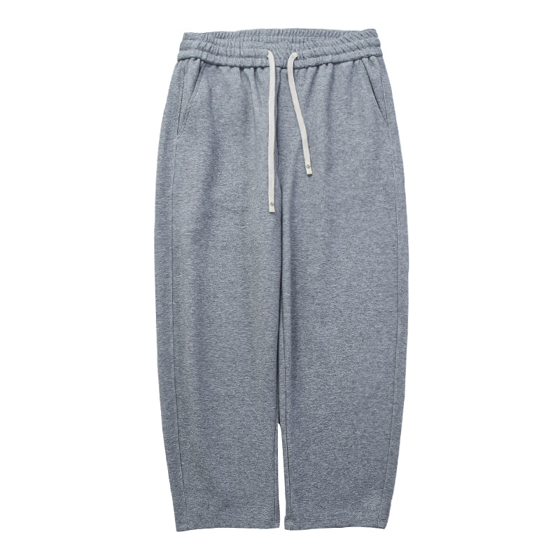 高品質 無地のルーズストレート ビックヤードワイドレッグパンツ