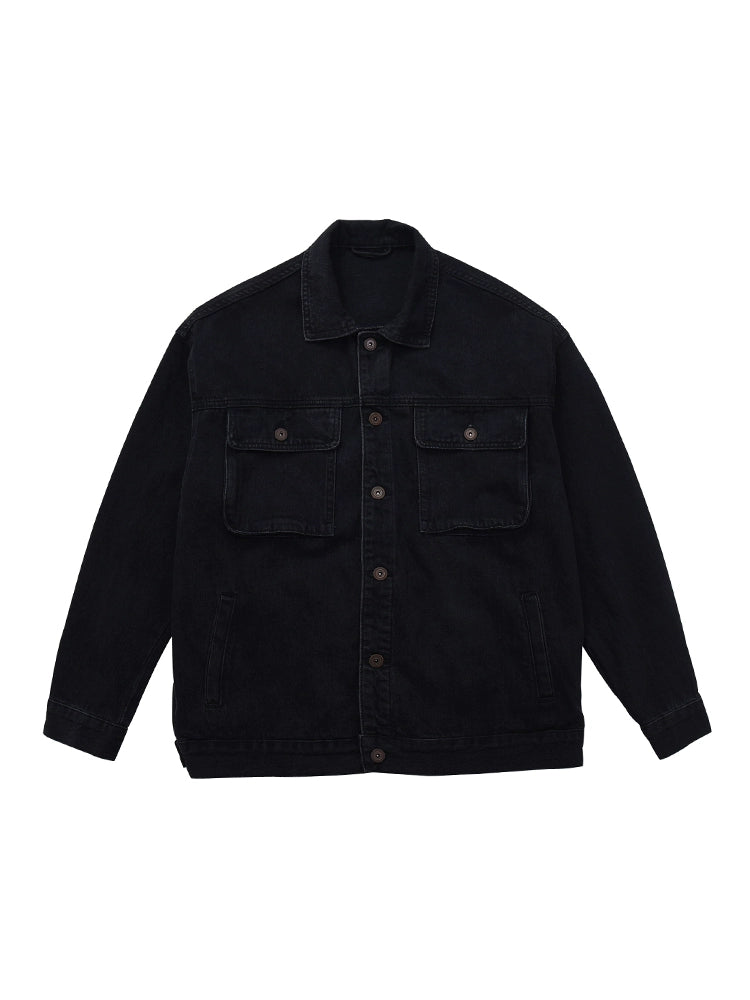 春秋 デニムフードレスジャケット